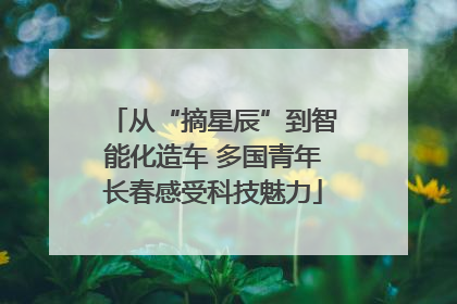 从“摘星辰”到智能化造车 多国青年长春感受科技魅力