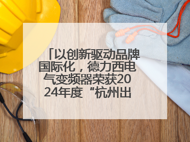 以创新驱动品牌国际化，德力西电气变频器荣获2024年度“杭州出口名牌”称号