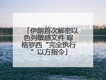 伊朗首次解密以色列敏感文件 曝格罗西“完全执行”以方指令