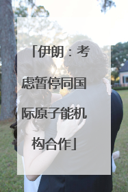 伊朗：考虑暂停同国际原子能机构合作