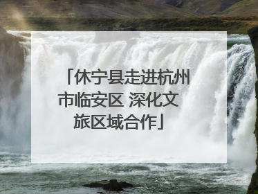 休宁县走进杭州市临安区 深化文旅区域合作