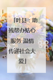 叶县：助残帮办贴心服务 温情传递社会大爱
