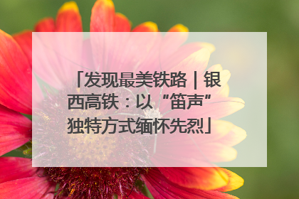 发现最美铁路｜银西高铁：以“笛声”独特方式缅怀先烈