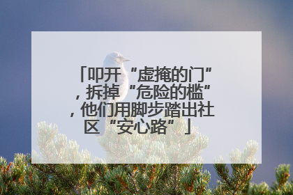 叩开“虚掩的门”，拆掉“危险的槛”，他们用脚步踏出社区“安心路”