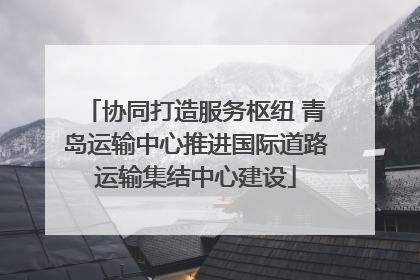 协同打造服务枢纽 青岛运输中心推进国际道路运输集结中心建设