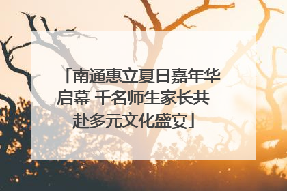 南通惠立夏日嘉年华启幕 千名师生家长共赴多元文化盛宴