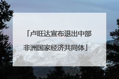 卢旺达宣布退出中部非洲国家经济共同体