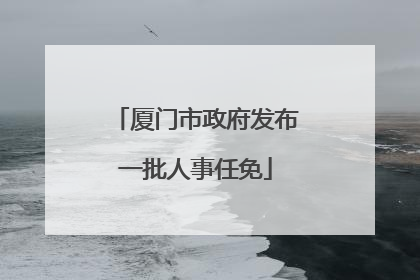 厦门市政府发布一批人事任免