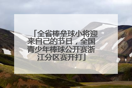 全省棒垒球小将迎来自己的节日，全国青少年棒球公开赛浙江分区赛开打