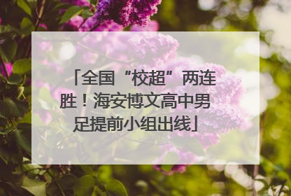 全国“校超”两连胜！海安博文高中男足提前小组出线