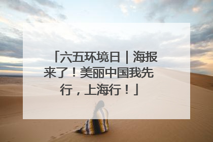 六五环境日｜海报来了！美丽中国我先行，上海行！
