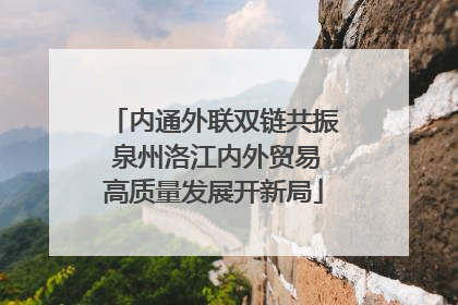 内通外联双链共振 泉州洛江内外贸易高质量发展开新局