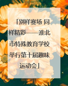 别样赛场 同样精彩——淮北市特殊教育学校举行第十届趣味运动会