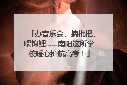 办音乐会、摘枇杷、喂锦鲤……南阳这所学校暖心护航高考！