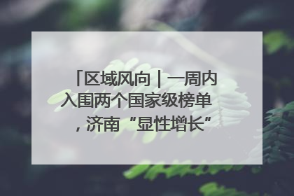 区域风向｜一周内入围两个国家级榜单，济南“显性增长”刷新城市影响力
