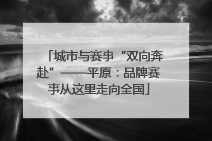 城市与赛事“双向奔赴”——平原：品牌赛事从这里走向全国