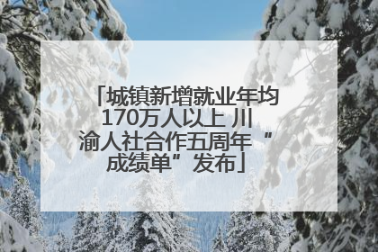 城镇新增就业年均170万人以上 川渝人社合作五周年“成绩单”发布