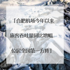 合肥机场今年以来旅客吞吐量同比增幅位居全国第一方阵