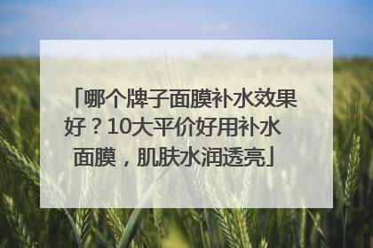 哪个牌子面膜补水效果好？10大平价好用补水面膜，肌肤水润透亮