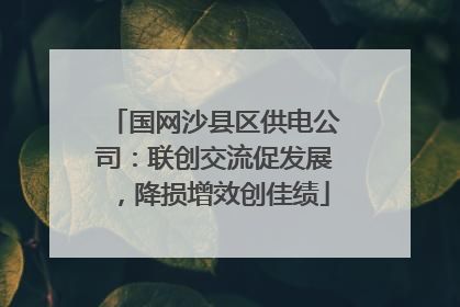 国网沙县区供电公司：联创交流促发展，降损增效创佳绩