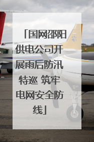 国网邵阳供电公司开展雨后防汛特巡 筑牢电网安全防线