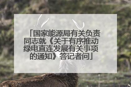 国家能源局有关负责同志就《关于有序推动绿电直连发展有关事项的通知》答记者问