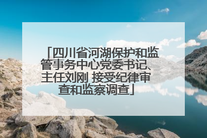 四川省河湖保护和监管事务中心党委书记、主任刘刚 接受纪律审查和监察调查