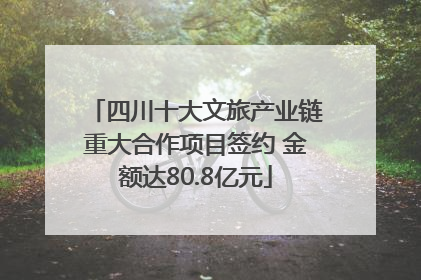 四川十大文旅产业链重大合作项目签约 金额达80.8亿元