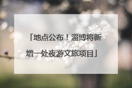 地点公布！淄博将新增一处夜游文旅项目