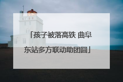 孩子被落高铁 曲阜东站多方联动助团圆