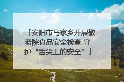安阳市马家乡开展敬老院食品安全检查 守护“舌尖上的安全”