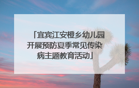 宜宾江安橙乡幼儿园开展预防夏季常见传染病主题教育活动