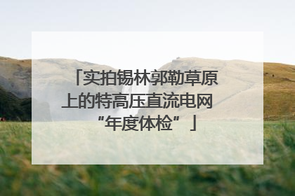 实拍锡林郭勒草原上的特高压直流电网“年度体检”
