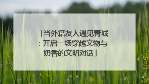 当外籍友人遇见青城：开启一场穿越文物与奶香的文明对话