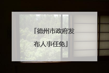 德州市政府发布人事任免