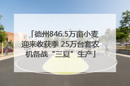德州846.5万亩小麦迎来收获季 25万台套农机备战“三夏”生产
