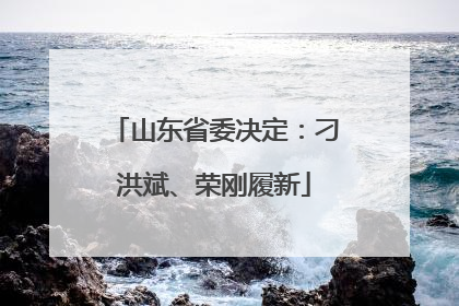 山东省委决定：刁洪斌、荣刚履新