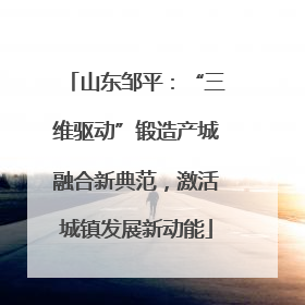 山东邹平：“三维驱动”锻造产城融合新典范，激活城镇发展新动能