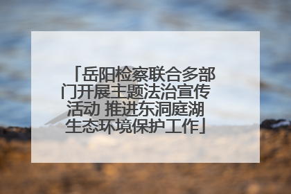 岳阳检察联合多部门开展主题法治宣传活动 推进东洞庭湖生态环境保护工作