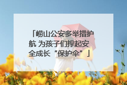 崂山公安多举措护航 为孩子们撑起安全成长“保护伞”