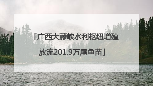 广西大藤峡水利枢纽增殖放流201.9万尾鱼苗