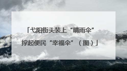弋阳街头装上“晴雨伞” 撑起便民“幸福伞”（图）