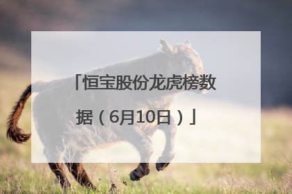 恒宝股份龙虎榜数据（6月10日）