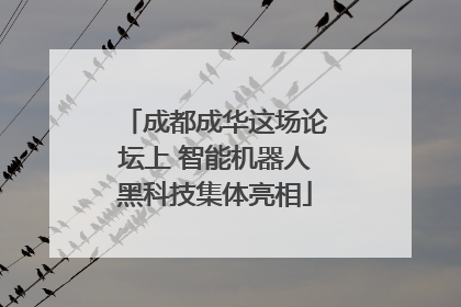 成都成华这场论坛上 智能机器人黑科技集体亮相