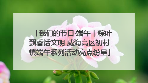 我们的节日·端午｜粽叶飘香话文明 威海高区初村镇端午系列活动亮点纷呈