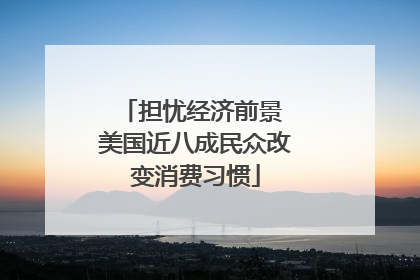 担忧经济前景 美国近八成民众改变消费习惯