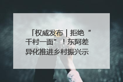 权威发布｜拒绝“千村一面”！东阿差异化推进乡村振兴示范片区建设