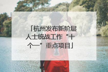 杭州发布新阶层人士统战工作“十个一”重点项目