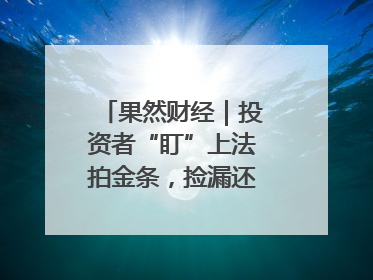 果然财经｜投资者“盯”上法拍金条，捡漏还是风险？