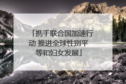 携手联合国加速行动 推进全球性别平等和妇女发展